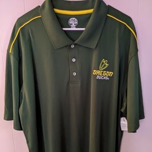 Rivalry Thread 91 Oregon Ducks Polo Type Shirt Adult Size 2XL Green/Yellow